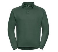 Russell Men's Heavy Duty Collared Sweatshirt in Bottle Green | Size: Small Russell Bottle Green S