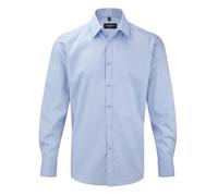 Russell Athletic Mens Herringbone Long Sleeve Work Shirt (Light Blue) - Size 15R