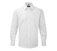 Russell Mens Herringbone Long Sleeve Formal Work Shirt Fit 14.5-19.5 BC2741