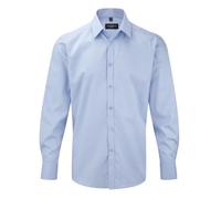 Russell Men's Herringbone Long Sleeve Work Shirt in Light Blue | Size: 15.5 in Russell Light Blue 15.5 in