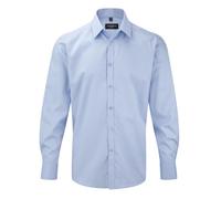 Russell Men's Herringbone Long Sleeve Work Shirt in Light Blue | Size: 16.5 in Russell Light Blue 16.5 in