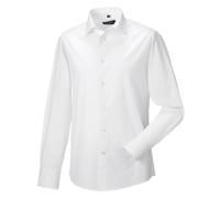 Russell Men's Long Sleeve Fitted Stretch Shirt with Curved Hem