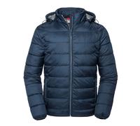 (M, French Navy) Russell Mens Nano Hooded Padded Jacket
