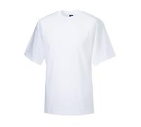 Russell Athletic Mens Organic Short-Sleeved T-Shirt (White) Cotton - Size 2XL