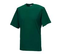 (3XL, Bottle Green) Russell Mens Organic Short-Sleeved T-Shirt