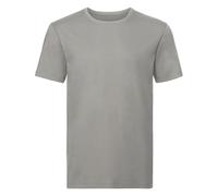 (XS, Stone) Russell Mens Organic Short-Sleeved T-Shirt
