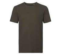(3XL, Burgundy) Russell Mens Organic Short-Sleeved T-Shirt