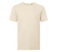 (XXL, Natural) Russell Mens Organic Short-Sleeved T-Shirt