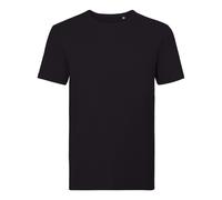 (3XL, Black) Russell Mens Organic Short-Sleeved T-Shirt