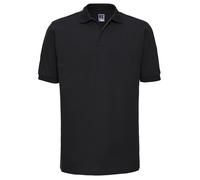 Russell Men's Piqué Hardwearing Polo Shirt in Black | Size: 5XL Russell Black 5XL
