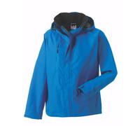 Russell Mens Plain BLACK BLUE, GREY or RED Jacket Raincoat with Hood XS-4XL