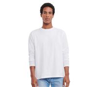 (XS, White) Russell Mens Plain Classic Long-Sleeved T-Shirt