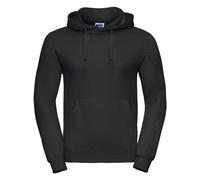 (XS, Black) Russell Mens Plain Hoodie
