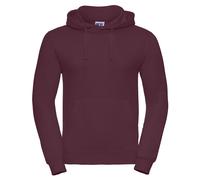 (XXL, Burgundy) Russell Mens Plain Hoodie