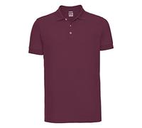 Russell Men's Plain Slim Polo Shirt, Burgundy, XXL