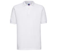 (5XL, White) Russell Mens Polycotton Pique Hardwearing Polo Shirt