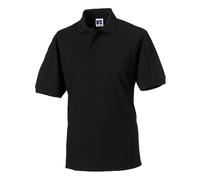 (5XL, Black) Russell Mens Polycotton Pique Hardwearing Polo Shirt