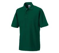 (5XL, Bottle Green) Russell Mens Polycotton Pique Hardwearing Polo Shirt