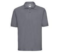 (L, Convoy Grey) Russell Mens Polycotton Pique Polo Shirt