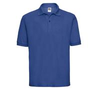 (XS, Bright Royal Blue) Russell Mens Polycotton Pique Polo Shirt