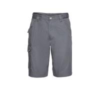RUSSELL Men's Polycotton Twill Multi Pocket Cargo Shorts Workwear Half Pants