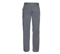 (38L, Convoy Grey) Russell Mens Polycotton Twill Work Trousers
