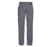 Russell Men's Polycotton Work Trousers in Grey | Size: 28R Russell Grey 28R