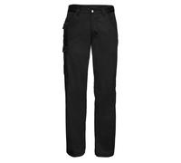 (30L, Black) Russell Mens Polycotton Work Trousers