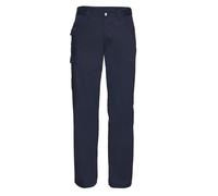 (36R, French Navy) Russell Mens Polycotton Work Trousers
