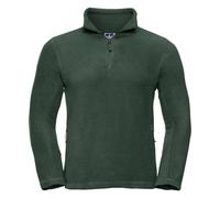 Russell Men's Quarter Zip Outdoor Fleece Top in Bottle Green | Size: Medium Russell Bottle Green M