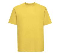 (XXL, Yellow) Russell Mens Ringspun Cotton Classic T-Shirt