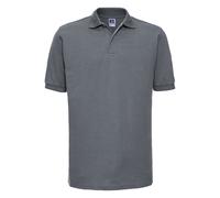 Russell Men's Ripple Collar & Cuff Short Sleeve Polo Shirt in Grey | Size: 3XL Russell Grey 3XL