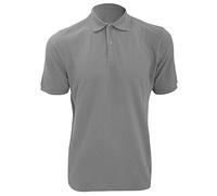 Russell Mens Ripple Collar & Cuff Short Sleeve Polo Shirt (L) (Light Oxford)