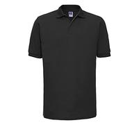 Russell Mens Ripple Collar & Cuff Short Sleeve Polo Shirt (XL) (Black)