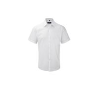 Russell Men's Short Sleeve Herringbone Work Shirt in White Russell White One Size