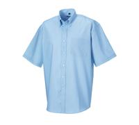 Russell Men's Short Sleeve Oxford Shirt Office Work Wear