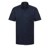 Russell Men's Short Sleeve Oxford Shirt Office Work Wear