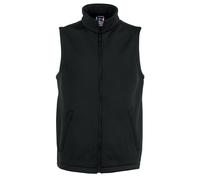 (XS, Black) Russell Mens Smart Softshell Gilet