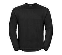 (XS, Black) Russell Mens Spotshield Heavy Duty Crew Neck Sweatshirt