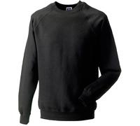(S, Black) Russell Mens Spotshield Raglan Sweatshirt