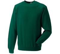(XXL, Bottle Green) Russell Mens Spotshield Raglan Sweatshirt
