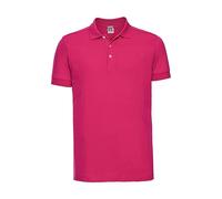 Russell Men's Stretch Fitted Polo Shirt in Fuchsia | Size: Large Russell Fuchsia L