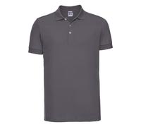 (XL, Convoy Grey) Russell Mens Stretch Short Sleeve Polo Shirt