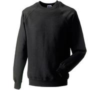 Russell Mens Sweatshirt Plain Crew Neck Raglan Pullover Sweat Top Jumper