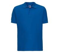 (XXL, Azure) Russell Mens Ultimate Cotton Pique Polo Shirt