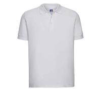 (XL, White) Russell Mens Ultimate Cotton Pique Polo Shirt