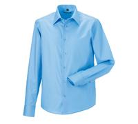 (16in, Bright Sky) Russell Mens Ultimate Non-Iron Tailored Long-Sleeved Formal Shirt