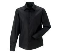 (18.5in, Black) Russell Mens Ultimate Non-Iron Tailored Long-Sleeved Formal Shirt