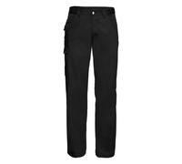 Russell Men's Workwear Polycotton Twill Trouser Pants (Long) in Black | Size: 38L Russell Black 38L