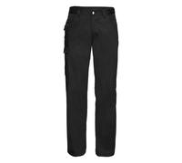 Russell Men's Workwear Polycotton Twill Trouser Pants (Regular) in Black | Size: 28R Russell Black 28R
